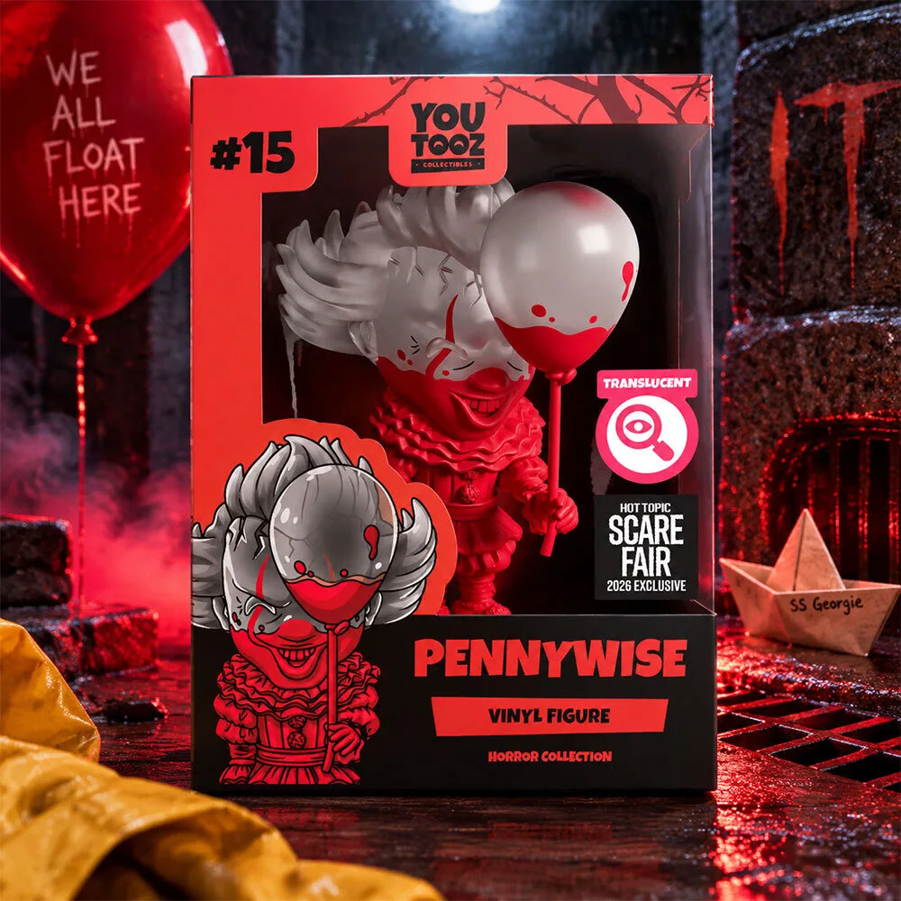 Youtooz Hot Topic Horror Collection IT Translucent Pennywise Vinyl Figure