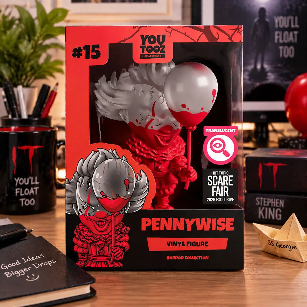 Youtooz Hot Topic Horror Collection IT Translucent Pennywise Vinyl Figure 8 Youtooz Hot Topic Horror Collection IT Translucent Pennywise Vinyl Figure