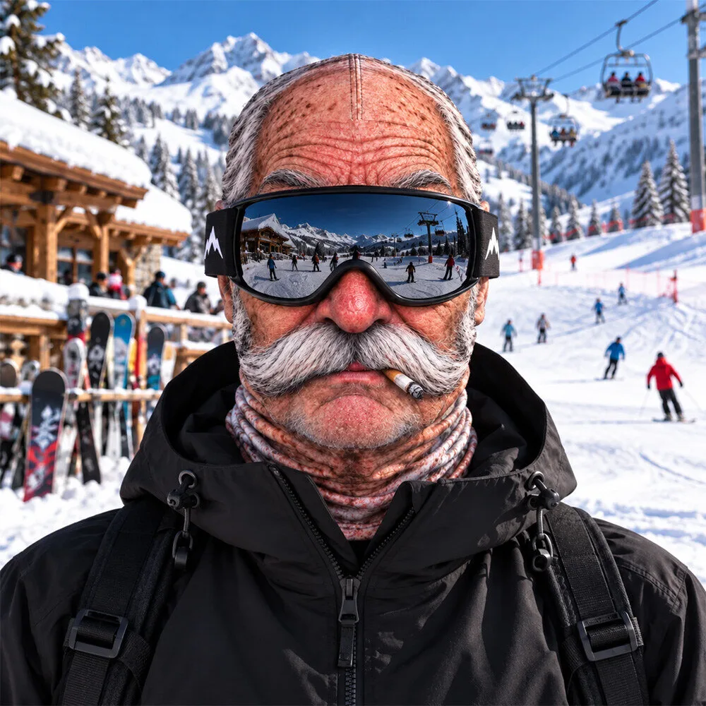 Icyfreaks Funny Instructor Old Man And Two Teeth Tony Face Ski Mask