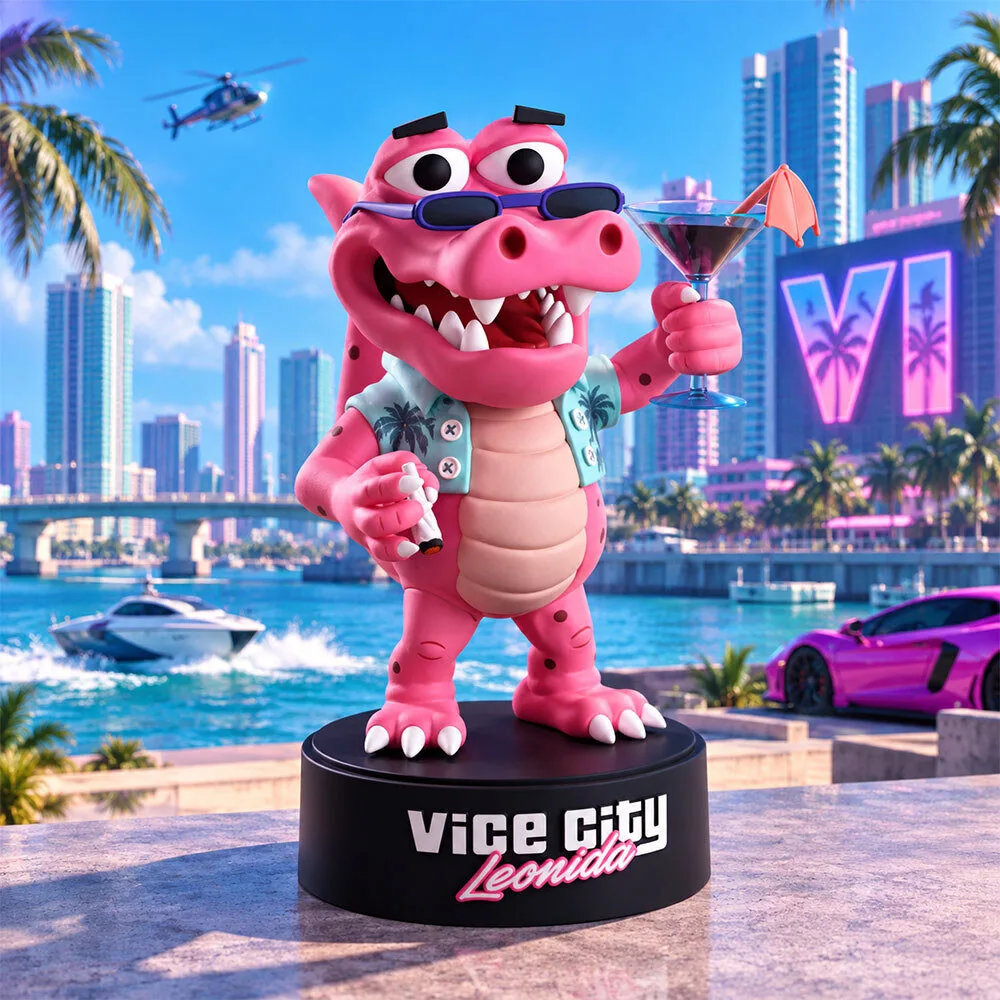 Rockstar Grand Theft Auto VI GT6 Vice City Macca The Gator Figure