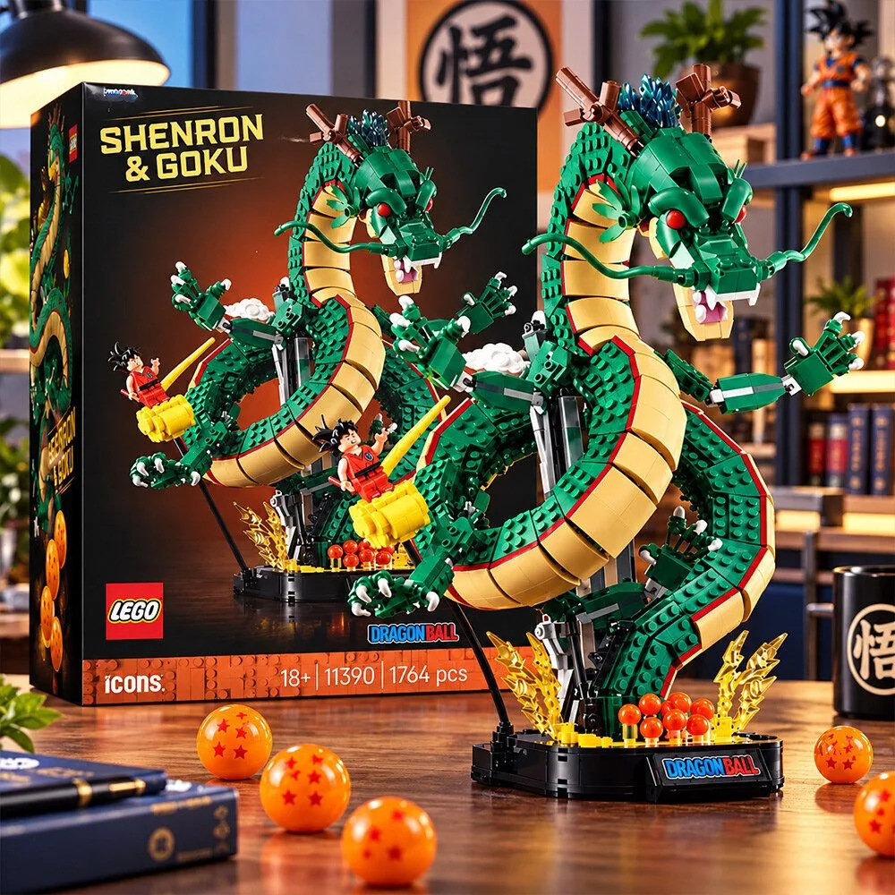 2027 LEGO Dragon Ball Shenron And Goku 11390 Building Brick Set