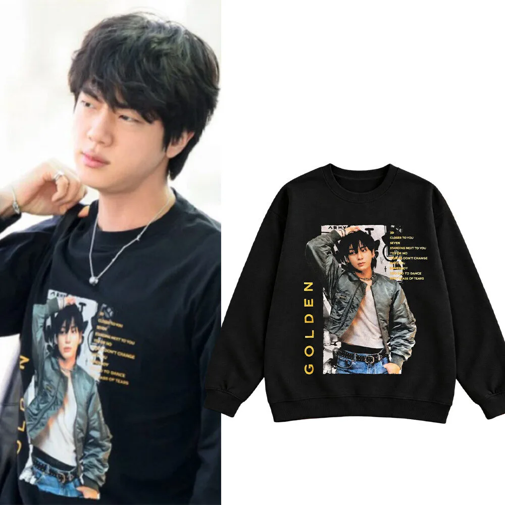 BTS Seok-jin Wearing Jungkook 2026 Sweatshirt Shirt