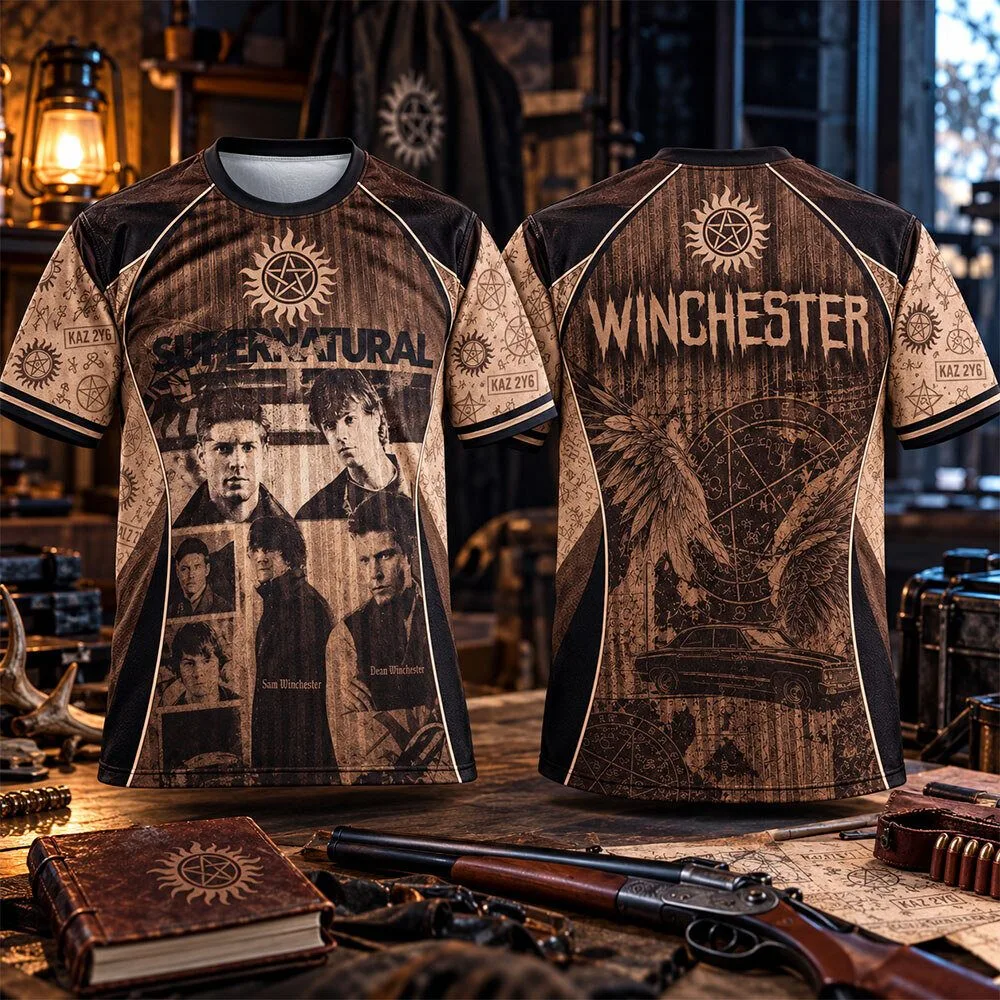 Supernatural Sam And Dean Winchester Jersey Shirt