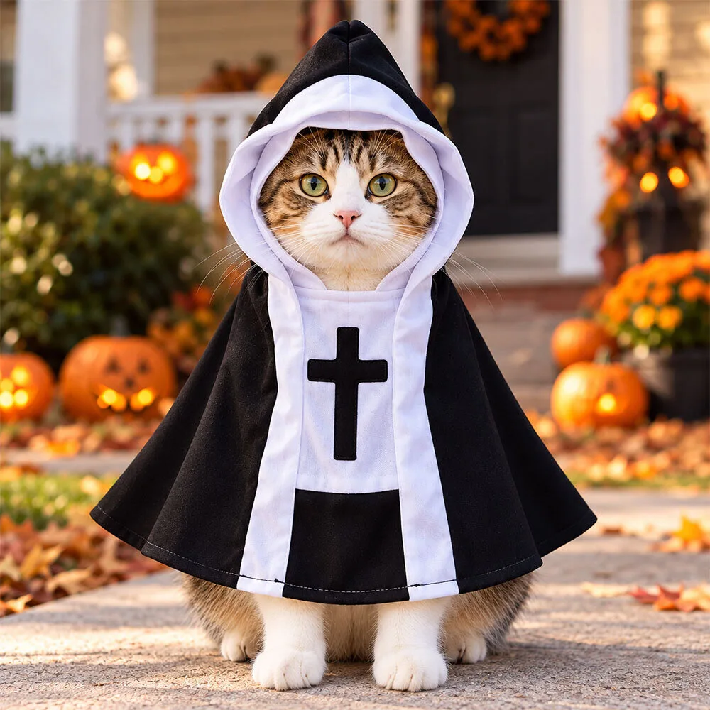 Funny Nun Cat Costume Hilarious Pet Halloween Outfit 10 Funny Nun Cat Costume Hilarious Pet Halloween Outfit
