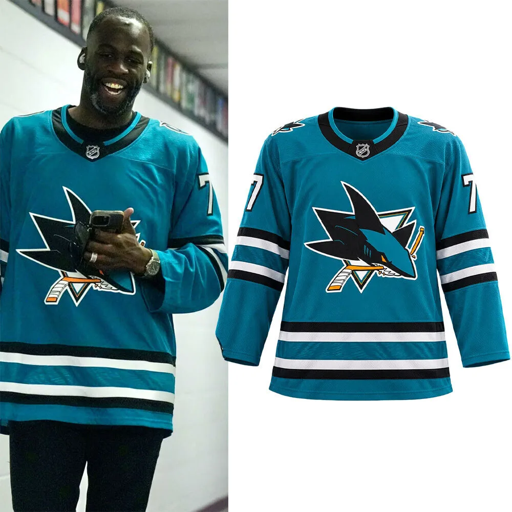 Draymond Green San Jose Sharks Macklin Celebrini #71 Hockey Jersey Shirt