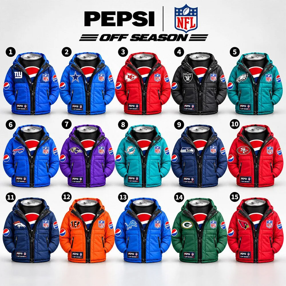 Pepsi x Off Season Launch Mini NFL Puffer Can Jackets