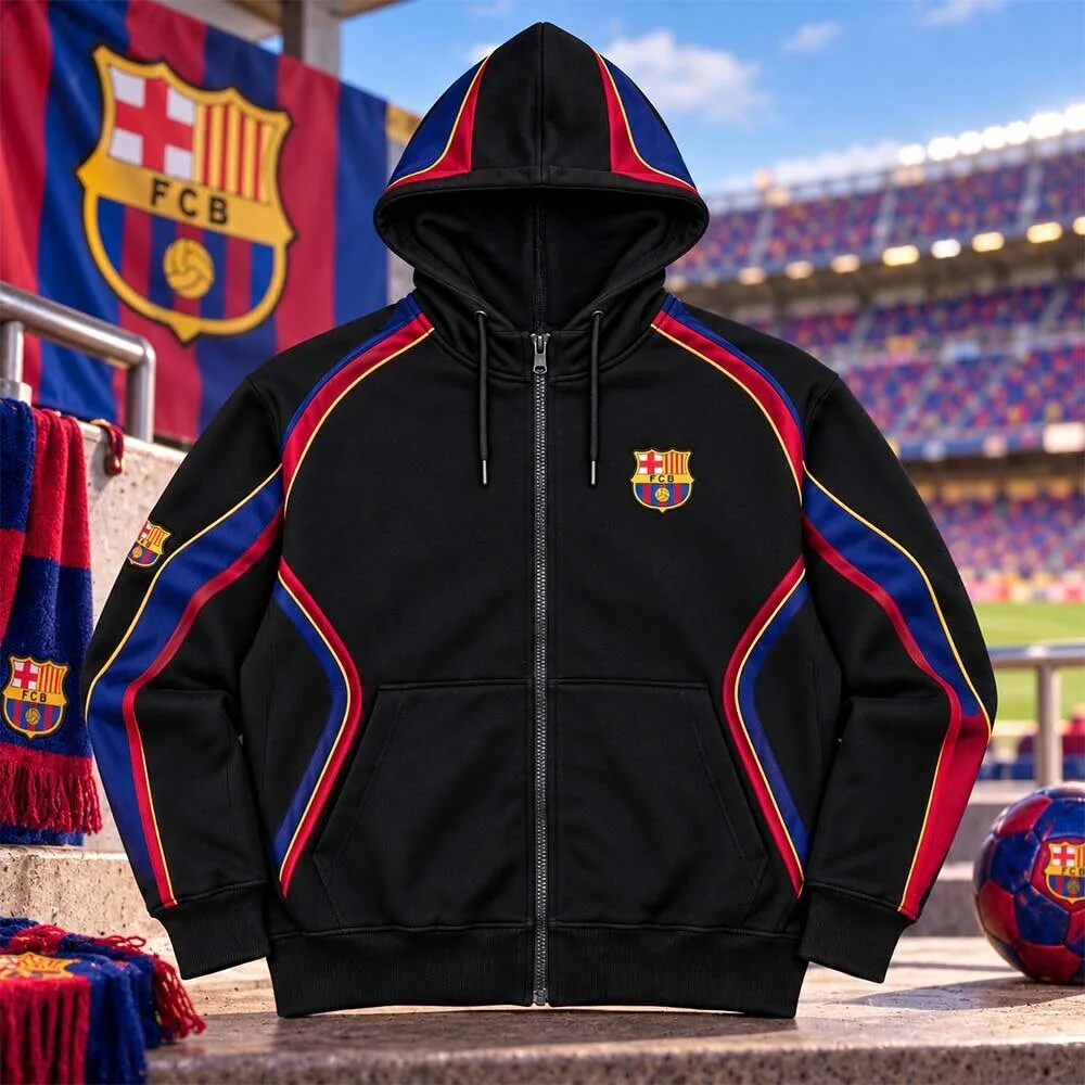 Kitzone FC Barcelona Real Madrid Argentina PSG USA Soccer Full Zip Hoodie Shirt