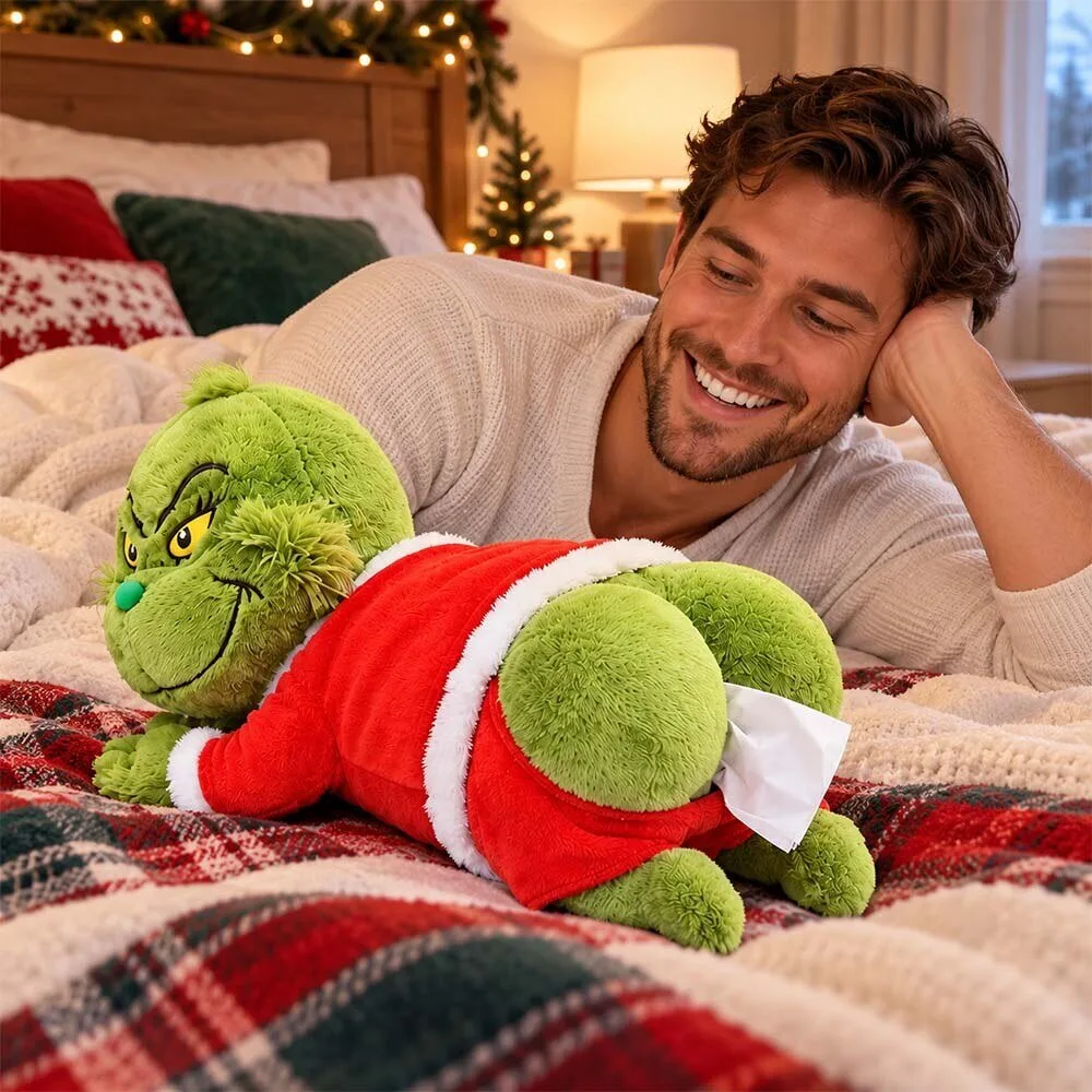 2026 Christmas Grinch Butt Plush Car Tissue Holder Novelty Tissue Box Cover 3 2026 Christmas Grinch Butt Plush Car Tissue Holder Novelty Tissue Box Cover