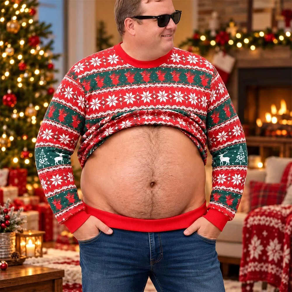 Cheeksupply Trunks Hairy Belly Crop Ugly Christmas Sweater Shirt 7 Cheeksupply Trunks Hairy Belly Crop Ugly Christmas Sweater Shirt